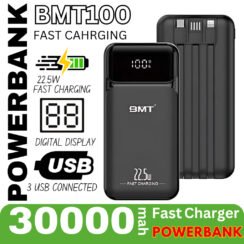 Super Fast BM-T100 Powerbank 30000mAh Full Capacity Charge Powerbank LED Dispaly Screen 22.5W Power Bank