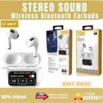 BMT650 Wireless Bluetooth Earbuds Stereo Sound HD | Noise Reduction Touch Control Sports & Music Earphone with Charging